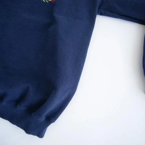 Vintage Lerzees Activewear Always My  Sister Forever Friends Navy Sweater M - Picture 6 of 11